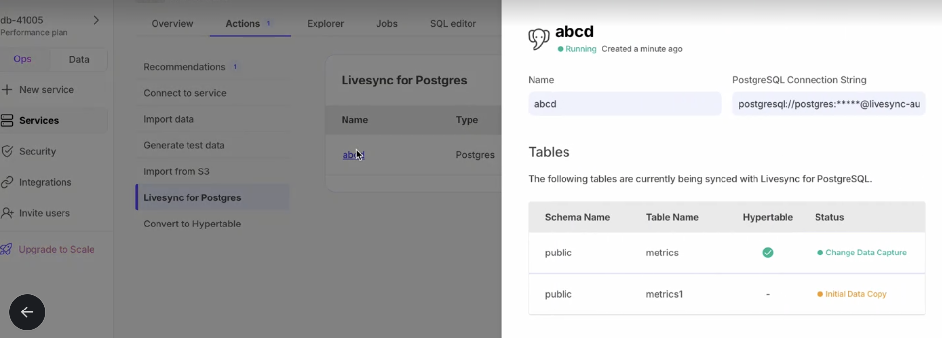 livesync view status